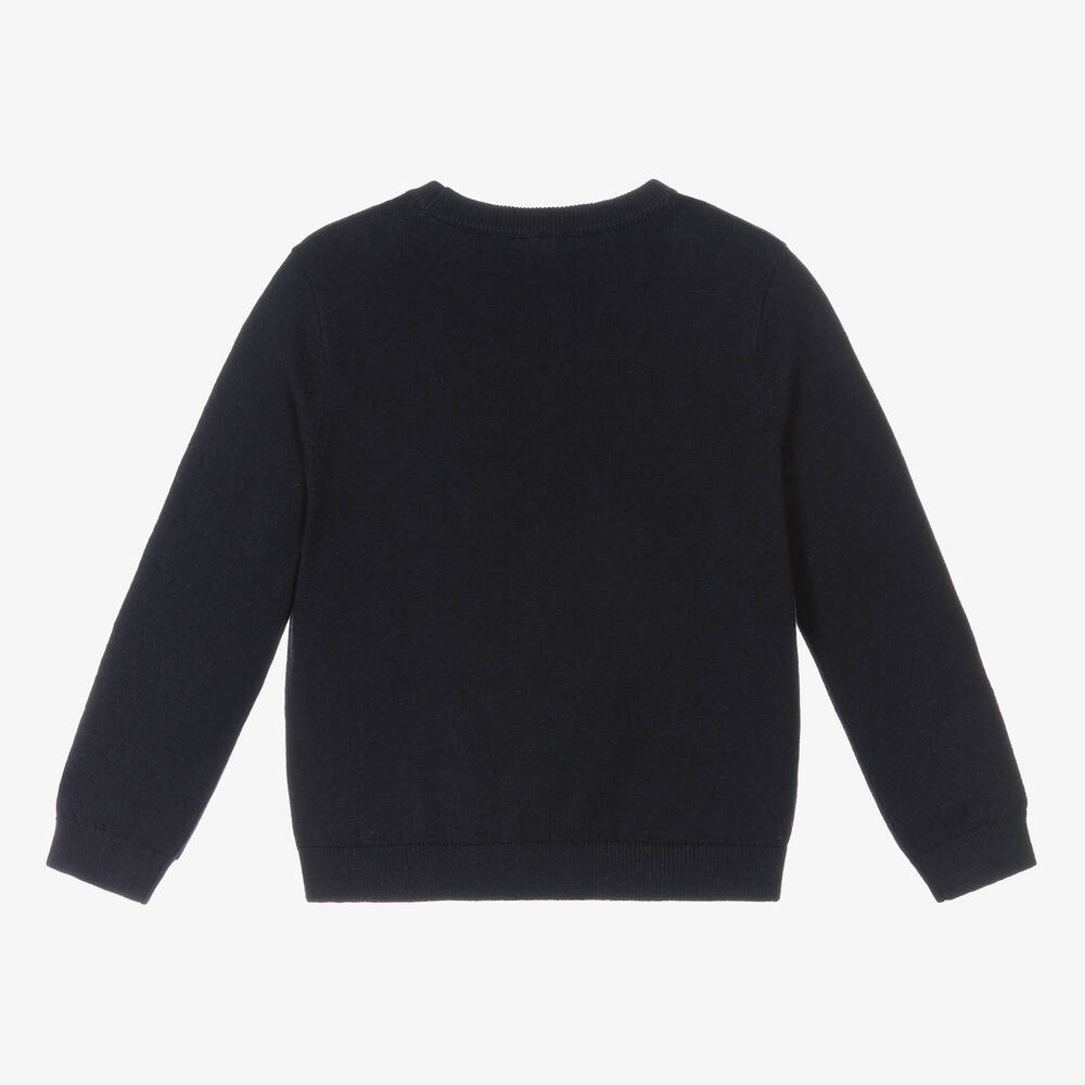 Jacadi Paris-Синий вязаный джемпер из хлопка | Childrensalon Outlet