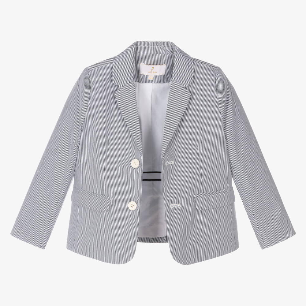 Jacadi Paris-Синий хлопковый блейзер в полоску | Childrensalon Outlet