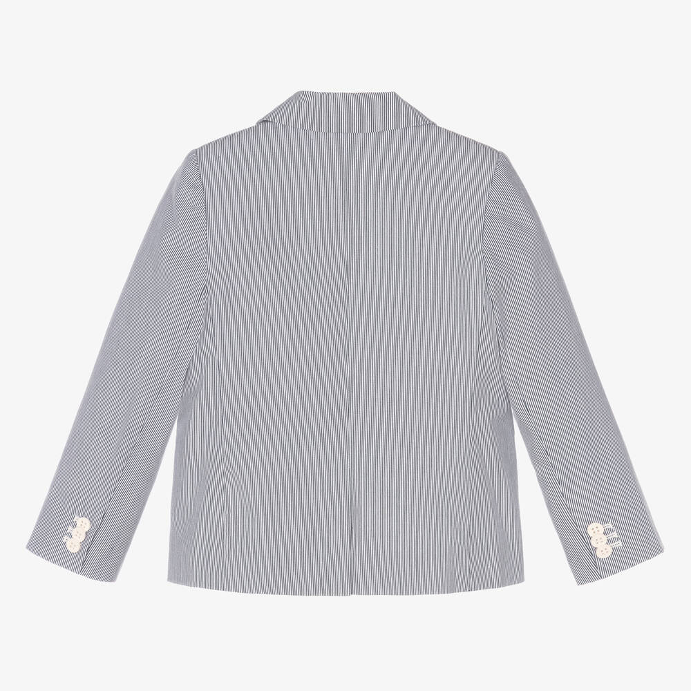 Jacadi Paris-Синий хлопковый блейзер в полоску | Childrensalon Outlet