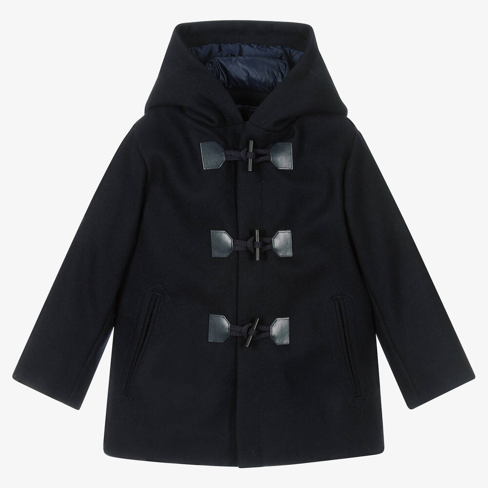 Jacadi Paris -  Boys Blue Wool Duffle Coat | Childrensalon