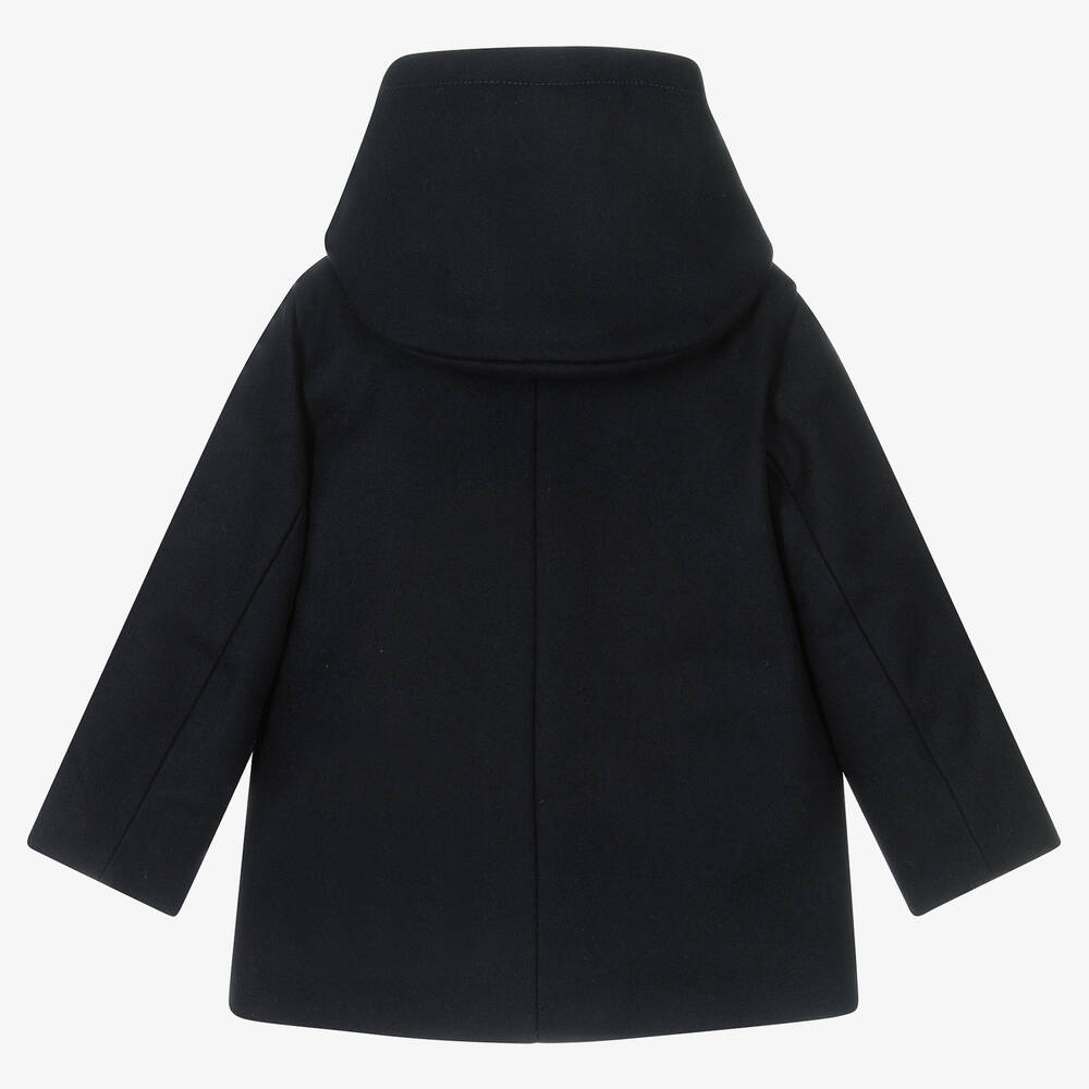 Jacadi Paris Boys Blue Wool Duffle Coat Childrensalon Outlet