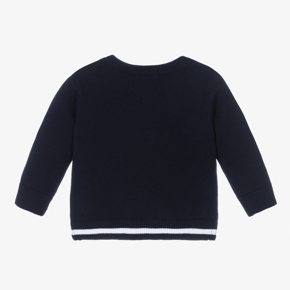 Jacadi Paris-Boys Navy Blue Bird Sweater | Childrensalon Outlet