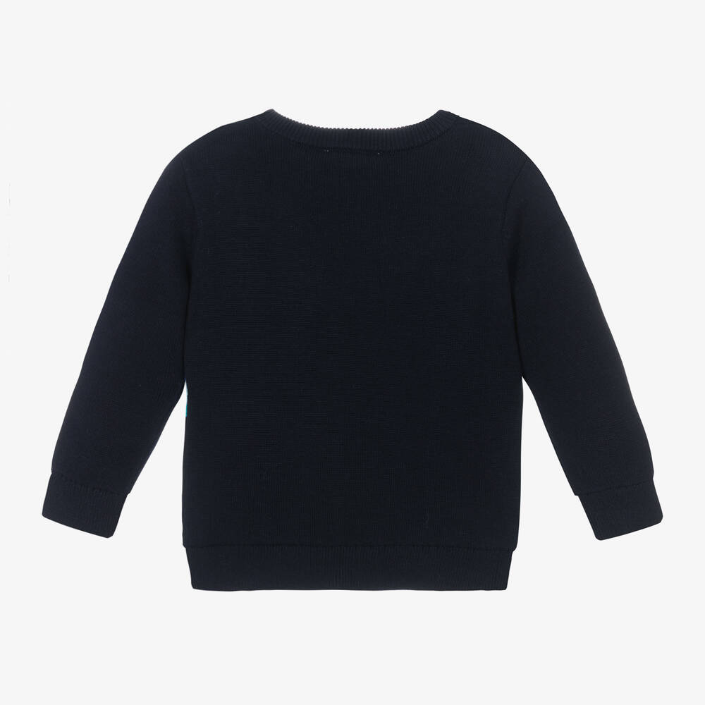 Jacadi Paris-Boys Navy Blue Dog Sweater | Childrensalon Outlet