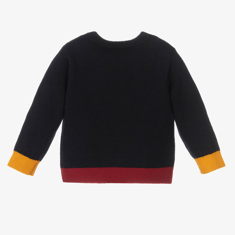 Jacadi Paris Boys Navy Blue Knitted Sweater Childrensalon Outlet