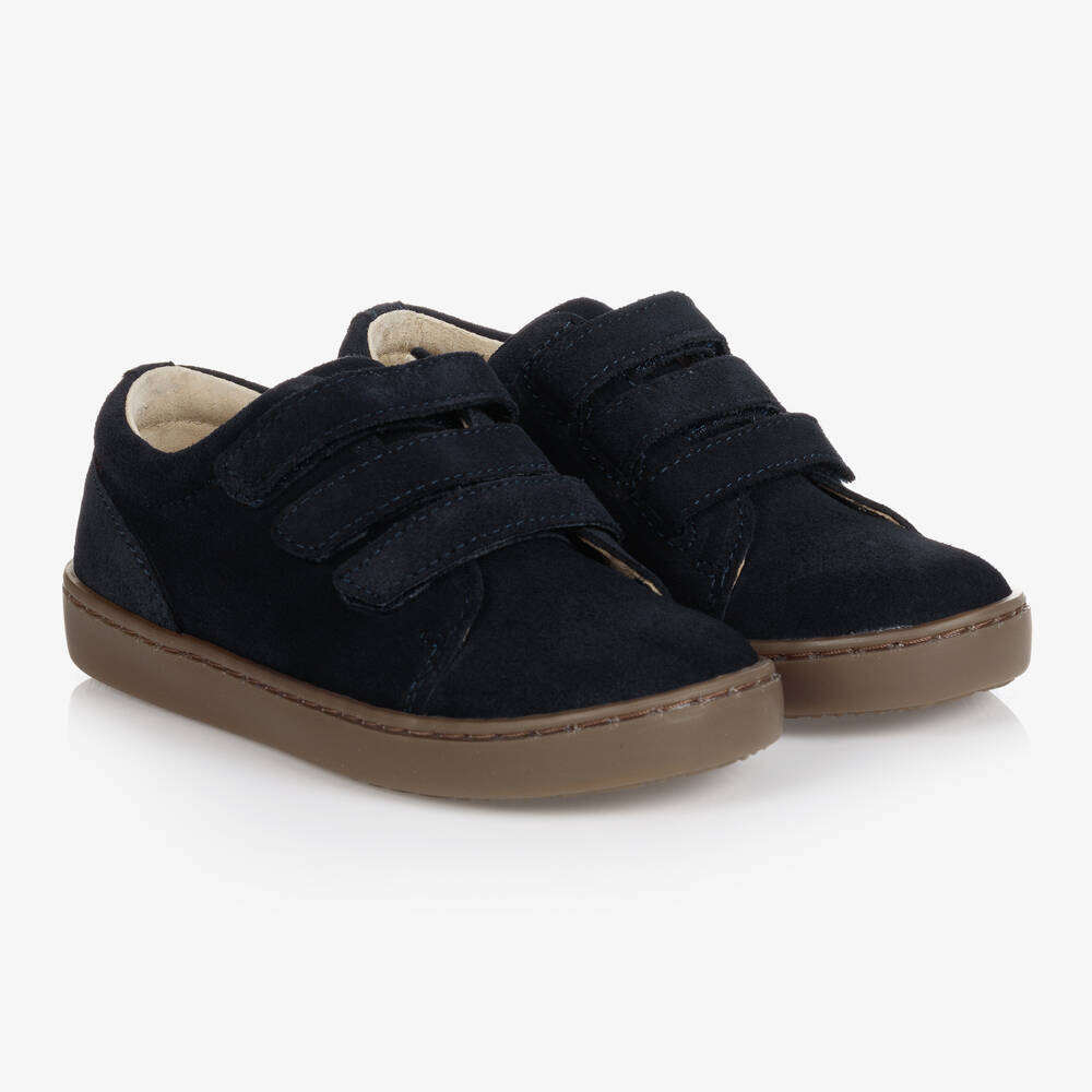 Jacadi Paris - Boys Navy Blue Suede Trainers | Childrensalon