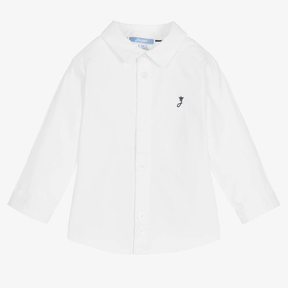 Jacadi Paris-Boys Organic Cotton White Shirt | Childrensalon Outlet