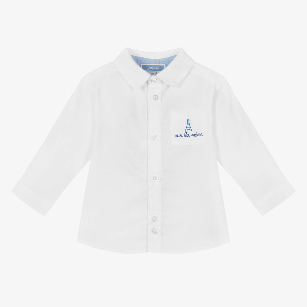 Jacadi Paris - Boys White Cotton Shirt | Childrensalon