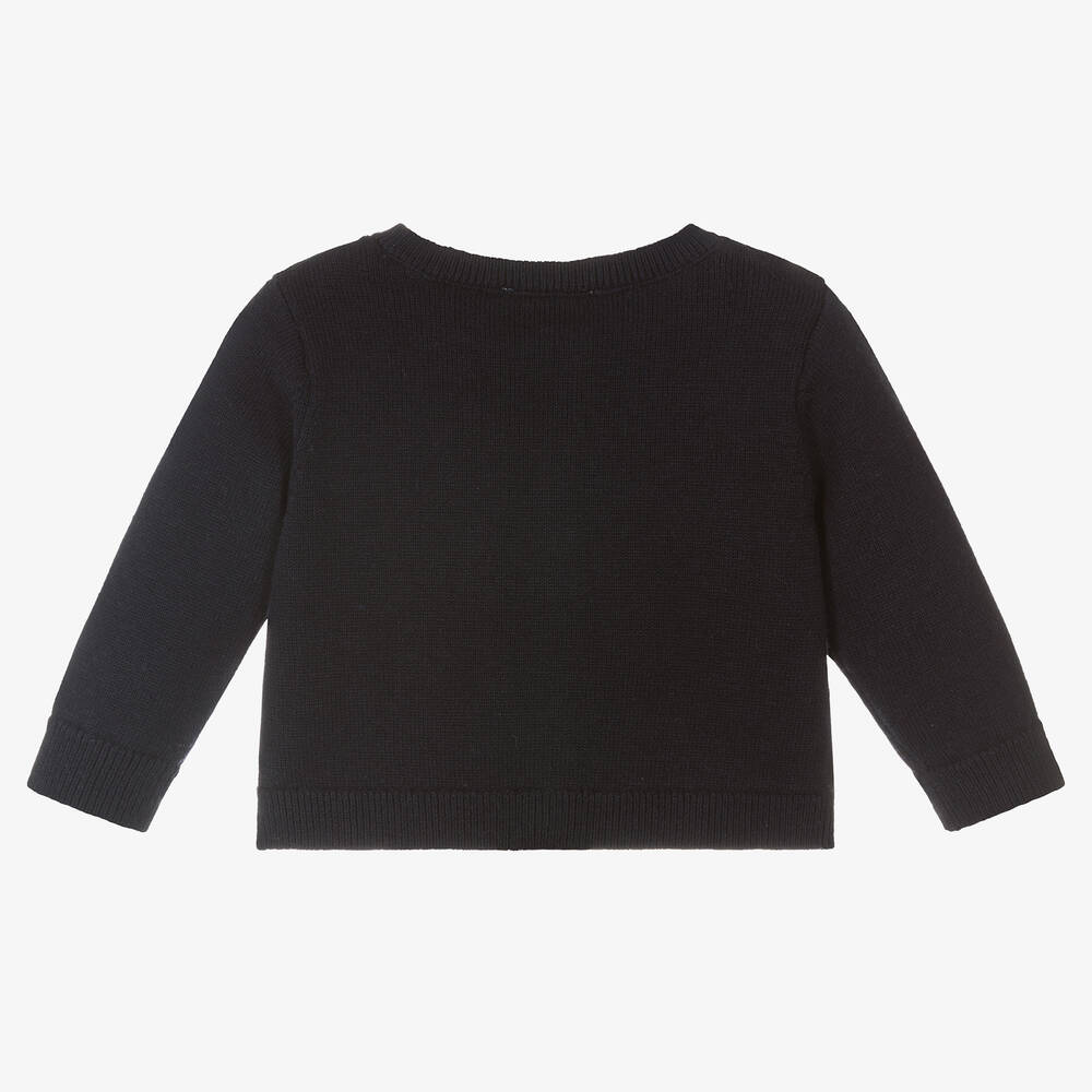 Jacadi Paris-Girls Blue Cotton Cardigan | Childrensalon Outlet