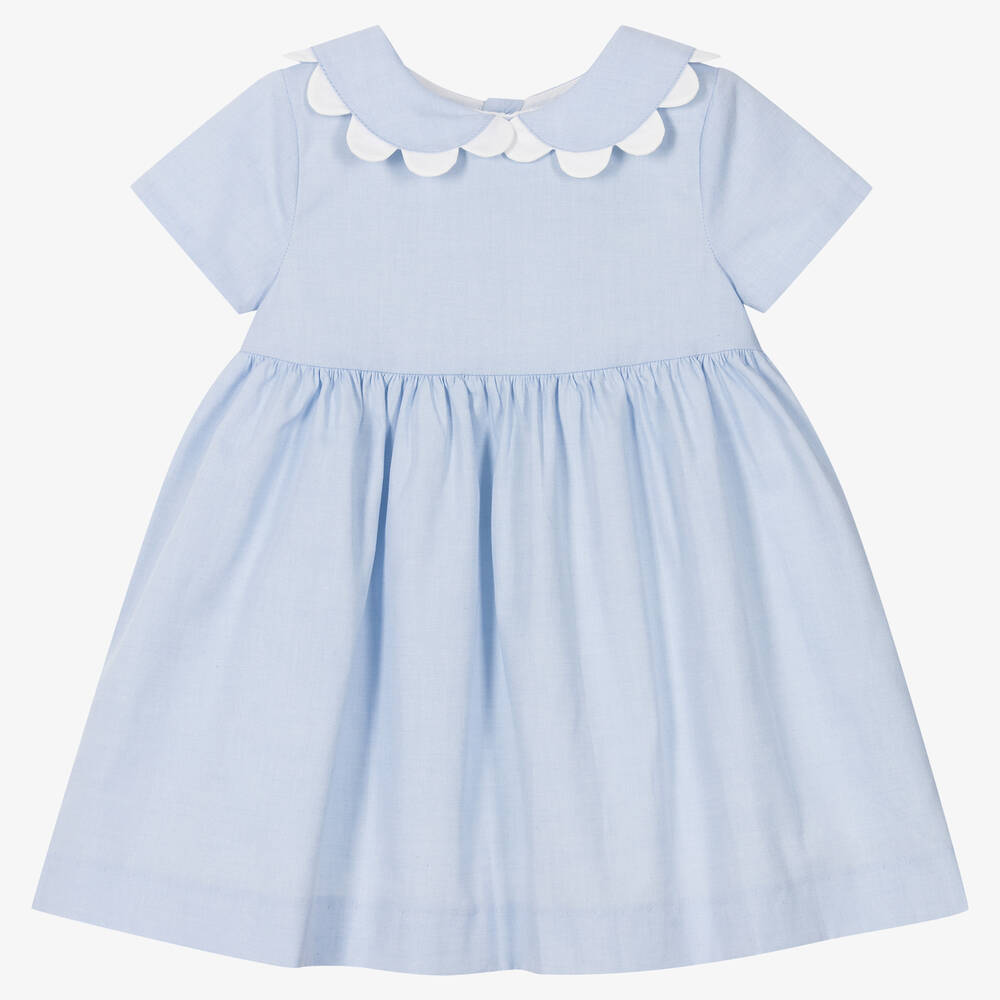 Jacadi Paris - Robe bleue en coton fille | Childrensalon