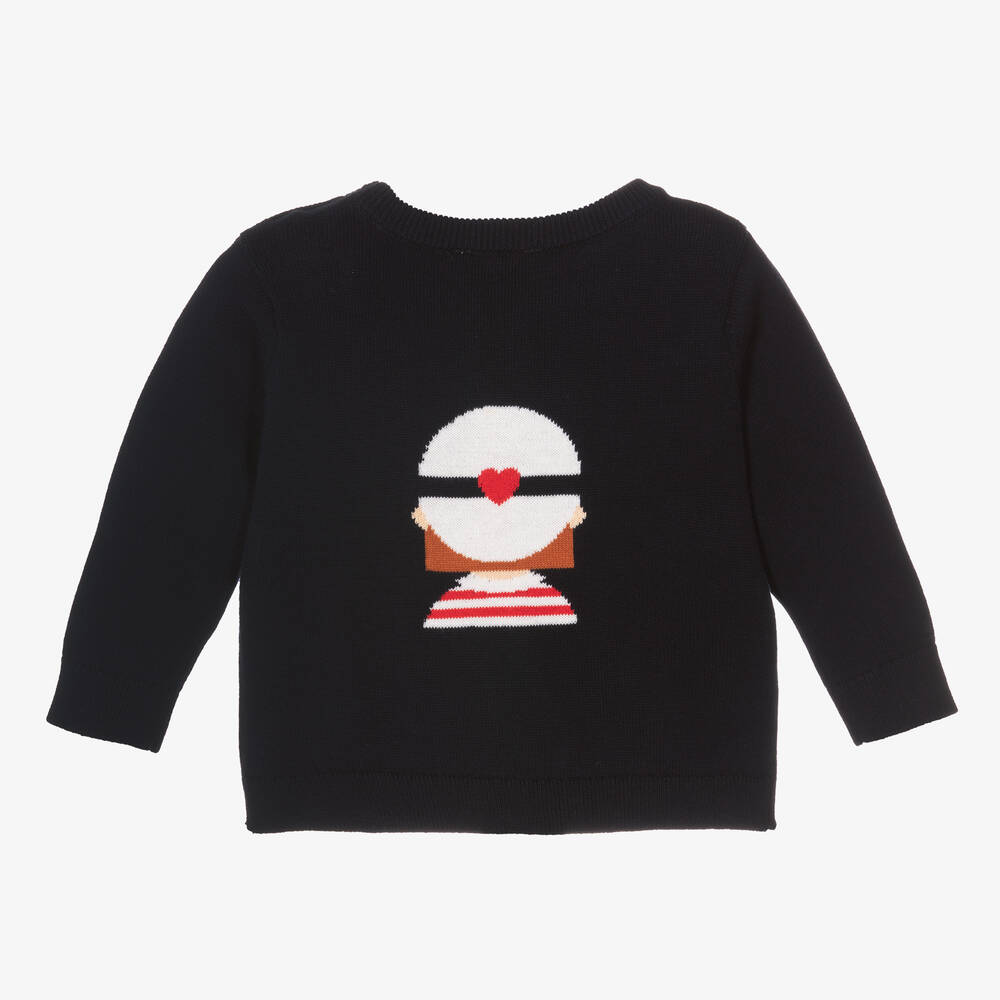 Jacadi Paris-Синий хлопковый свитер для девочек | Childrensalon Outlet