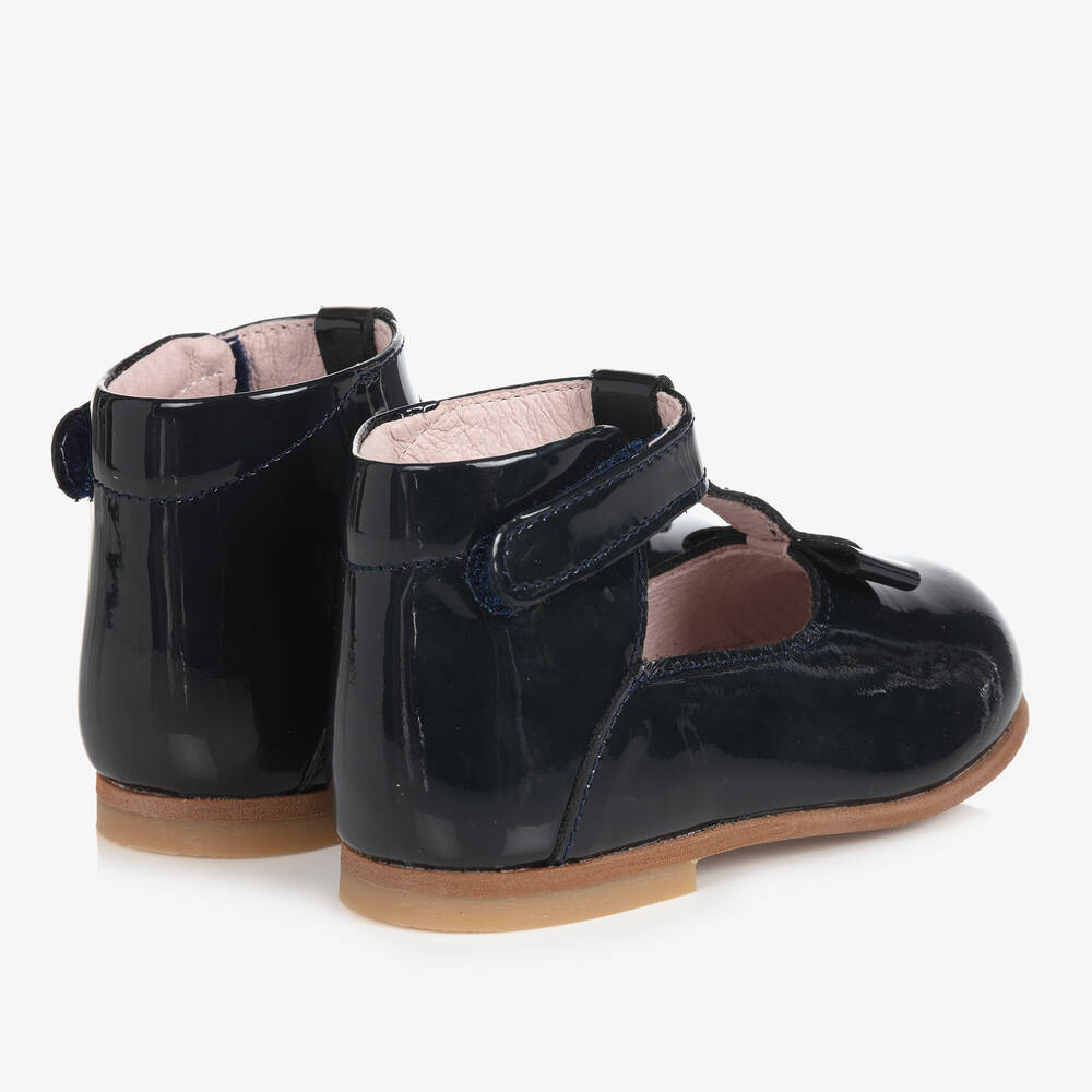 Jacadi Paris Girls Blue Patent Leather Shoes