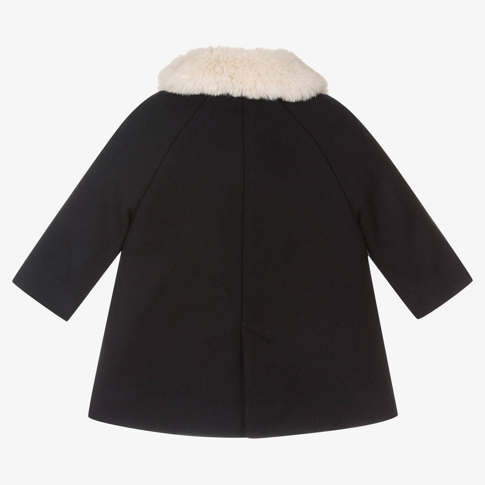 Jacadi Paris-Girls Blue Wool Coat | Childrensalon Outlet