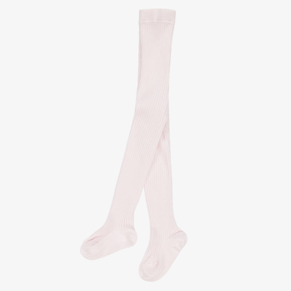Jacadi Paris-Girls Blush Ribbed Knit Leggings | Childrensalon Outlet