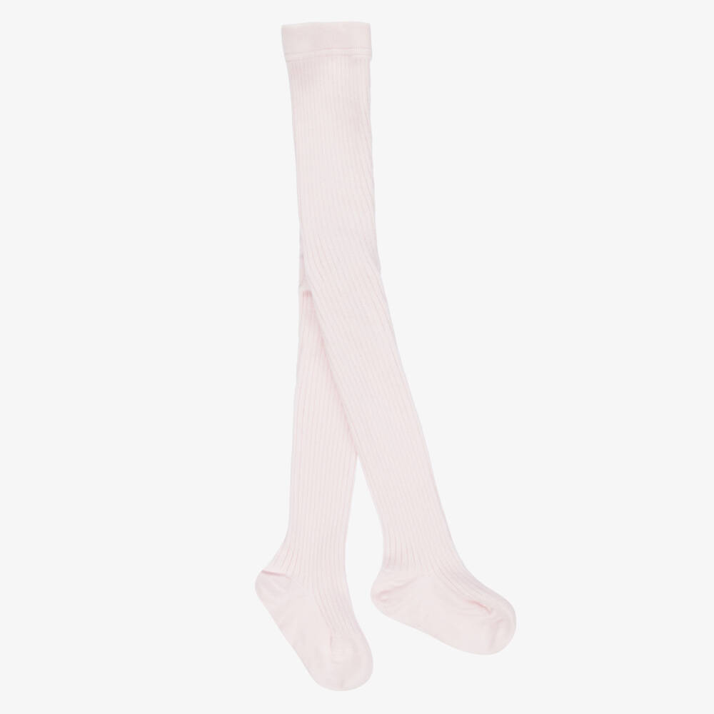 Jacadi Paris-Girls Blush Ribbed Knit Leggings | Childrensalon Outlet