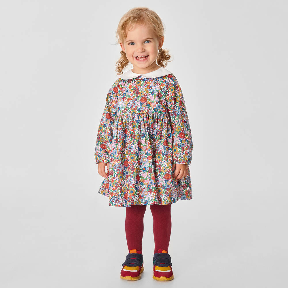 Jacadi Paris Girls Floral Liberty Print Dress