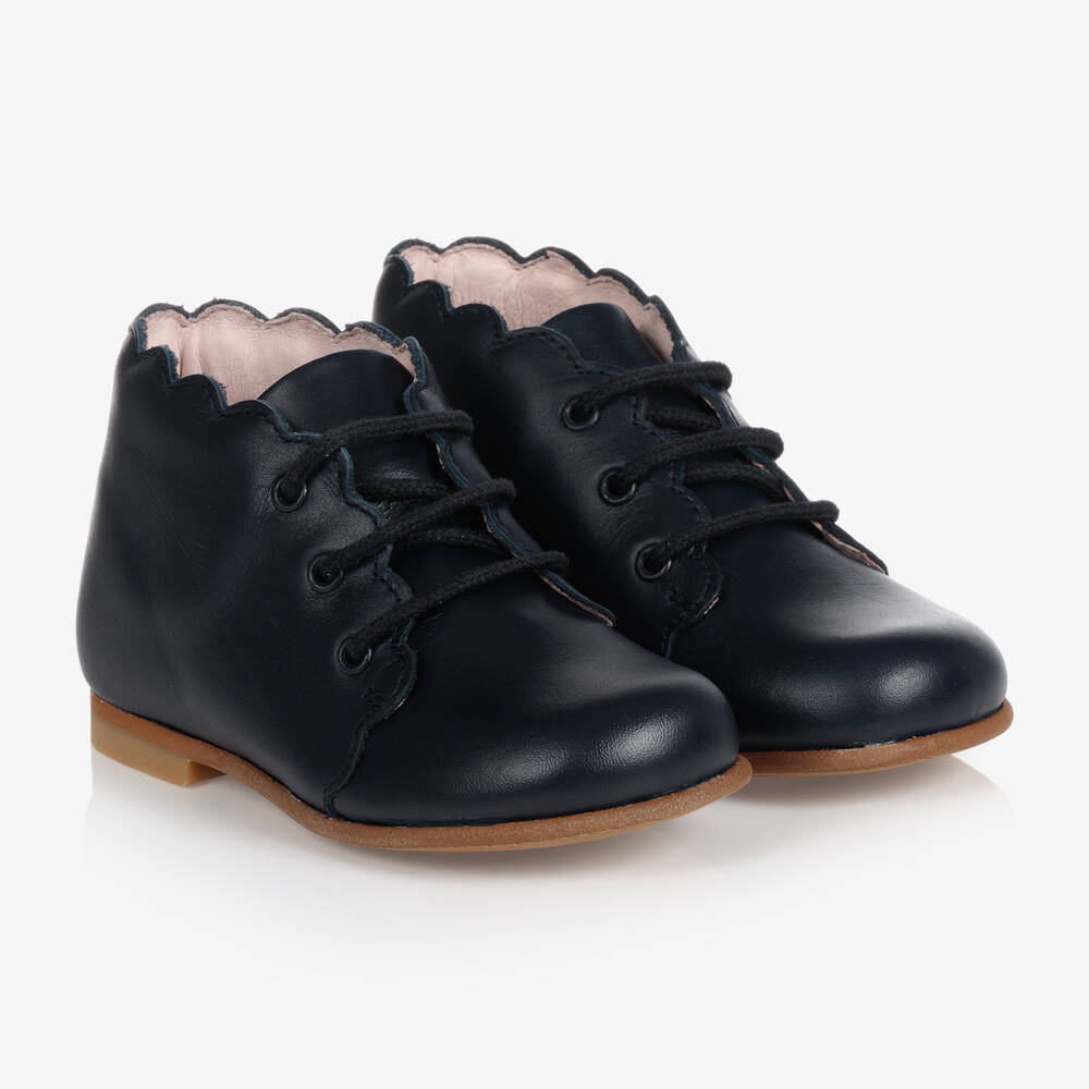 Jacadi Paris - Navyblaue Lederstiefel (M) | Childrensalon