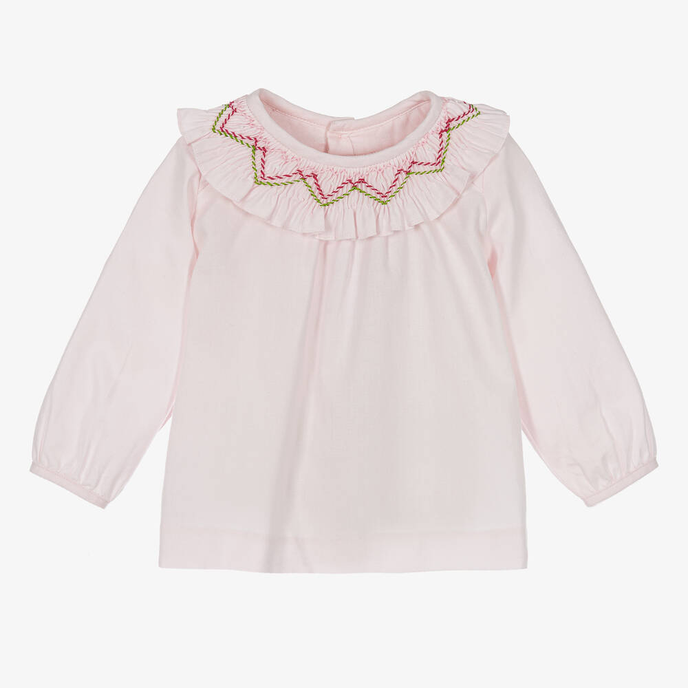 Jacadi Paris - Girls Pink Cotton Blouse | Childrensalon