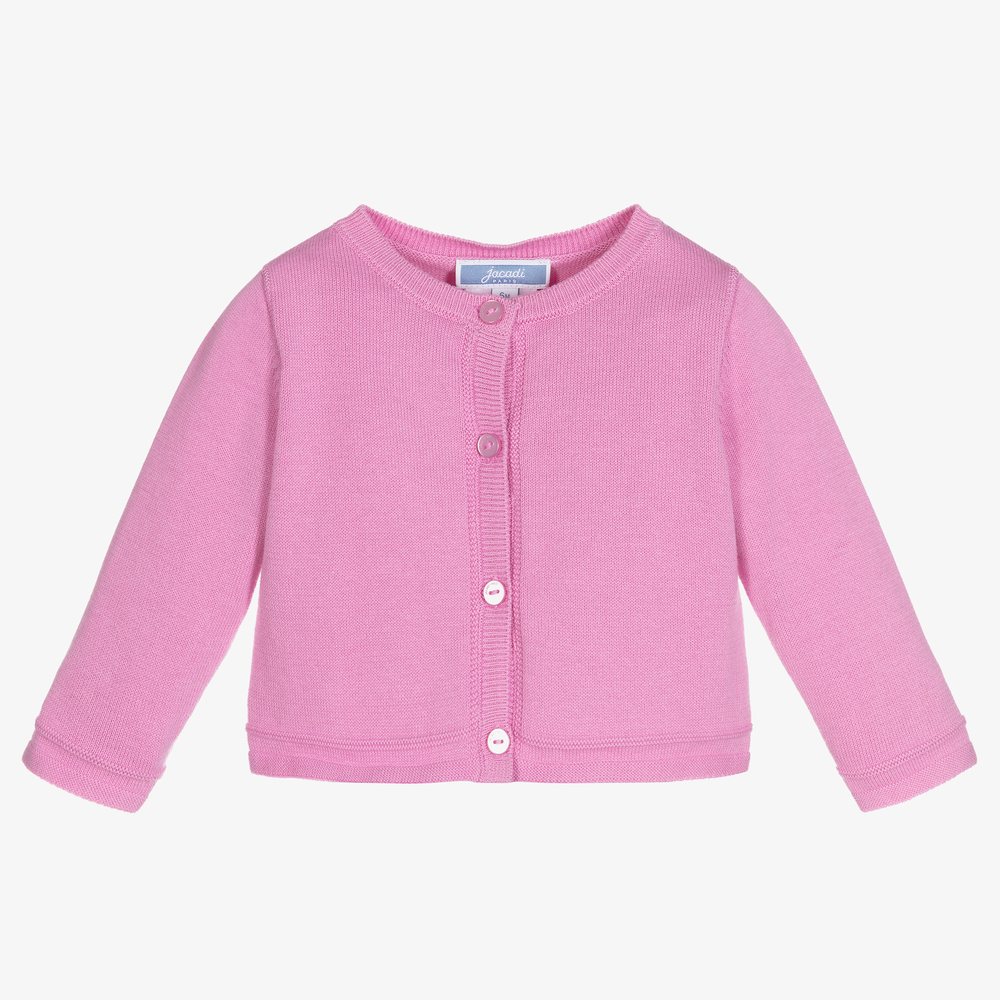 Jacadi Paris - Girls Pink Cotton Cardigan | Childrensalon Outlet