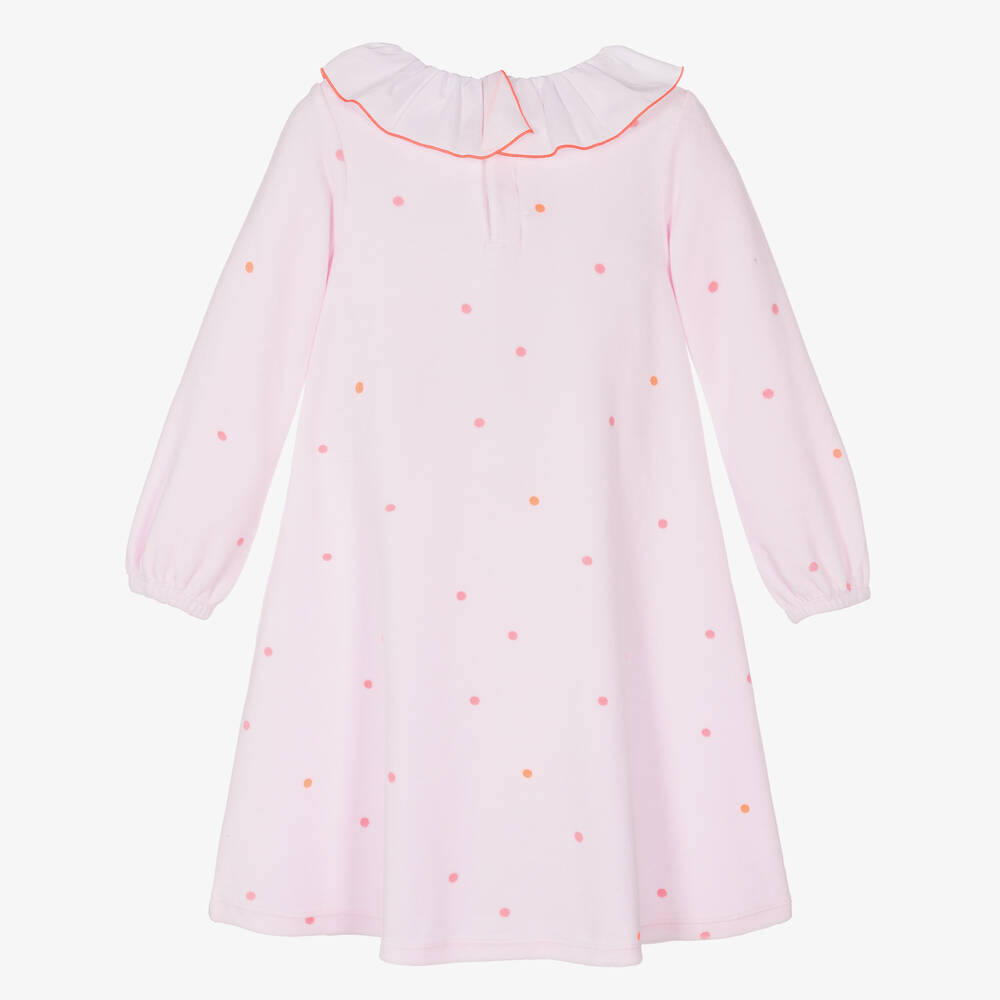 Jacadi Paris-Girls Pink Cotton Velour Nightdress | Childrensalon Outlet