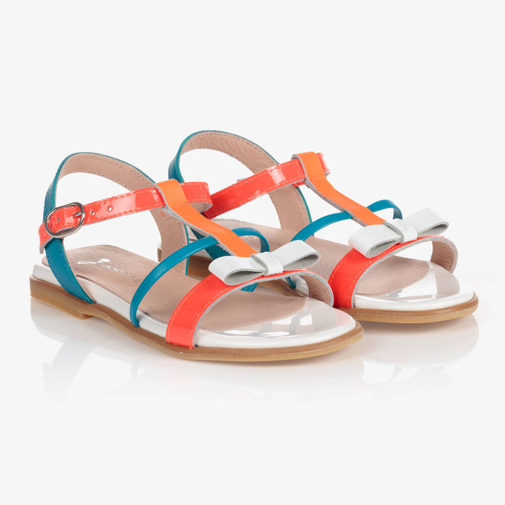 Jacadi Paris - Girls Pink Leather Sandals | Childrensalon