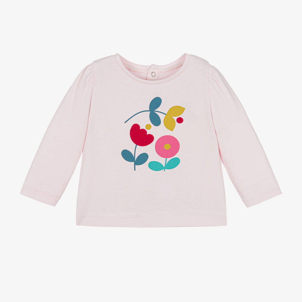 Jacadi Paris - Girls Pink Organic Cotton Top | Childrensalon