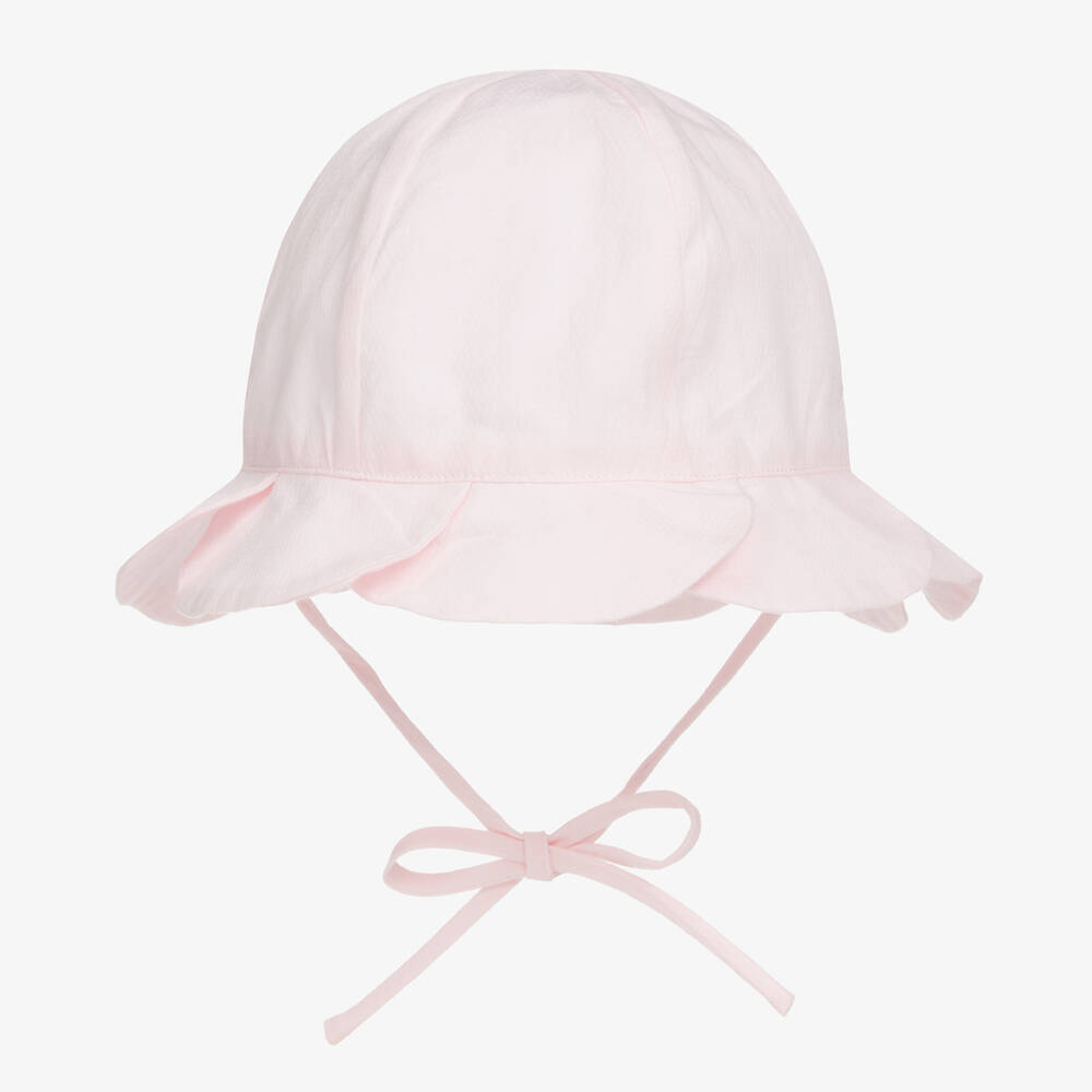Jacadi Paris - Girls Pink Petal Brim Sun Hat | Childrensalon