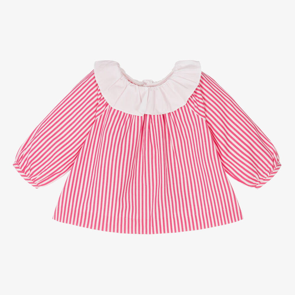 Jacadi Paris - Chemisier rose rayé fille | Childrensalon