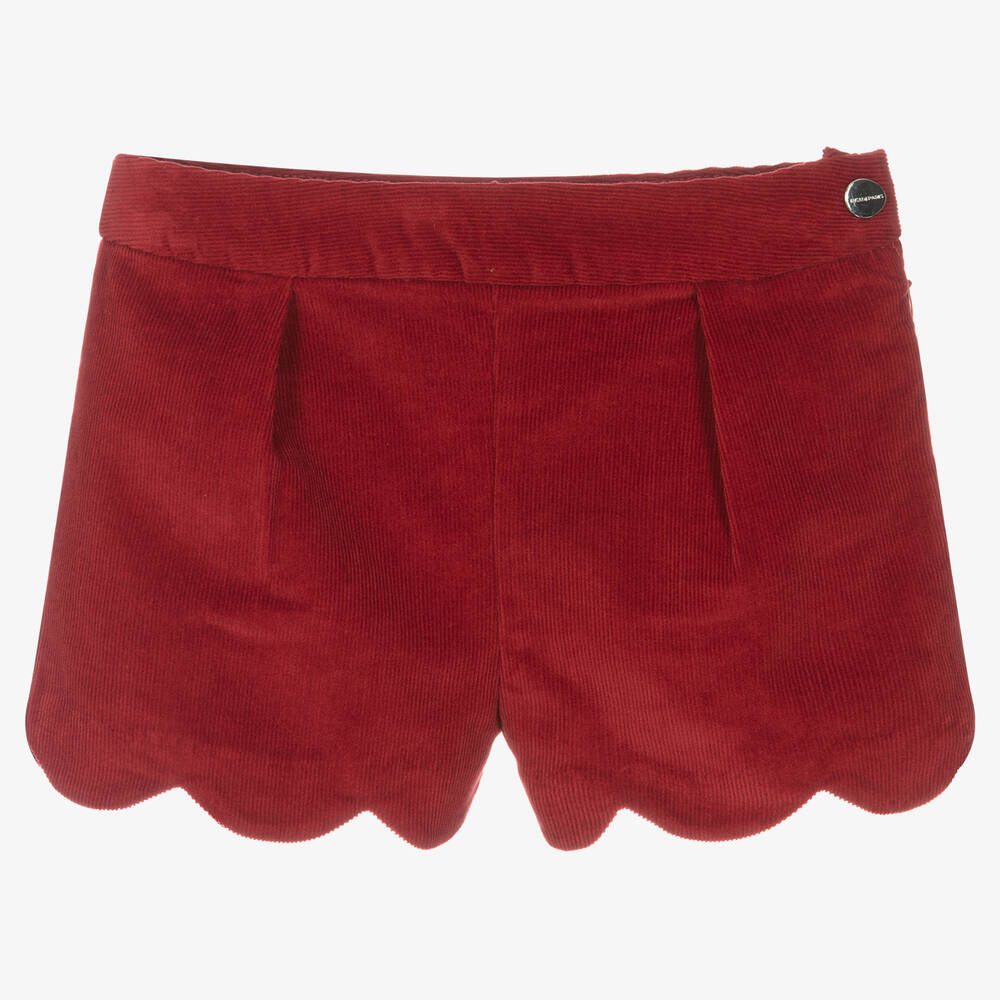 Jacadi Paris - Girls Red Corduroy Shorts | Childrensalon