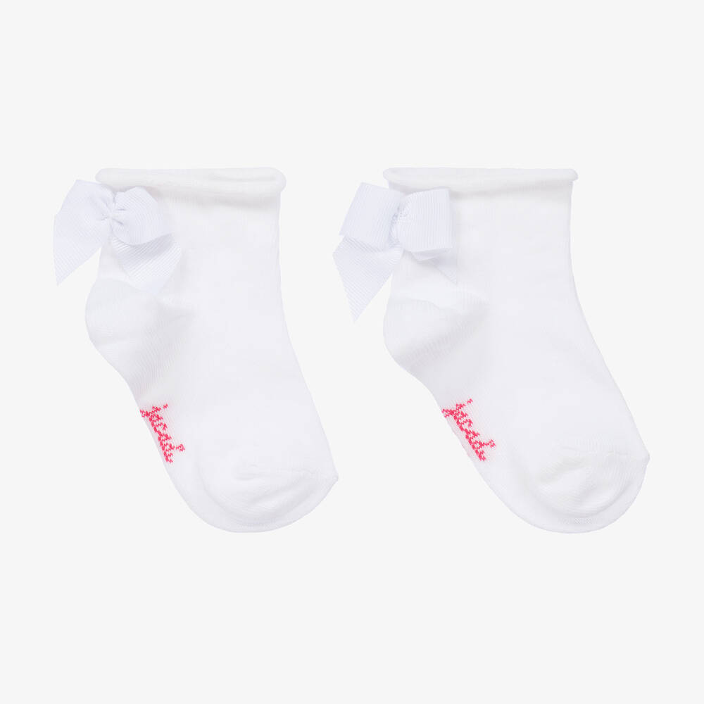 Jacadi Paris - Белые хлопковые носки с бантиками | Childrensalon