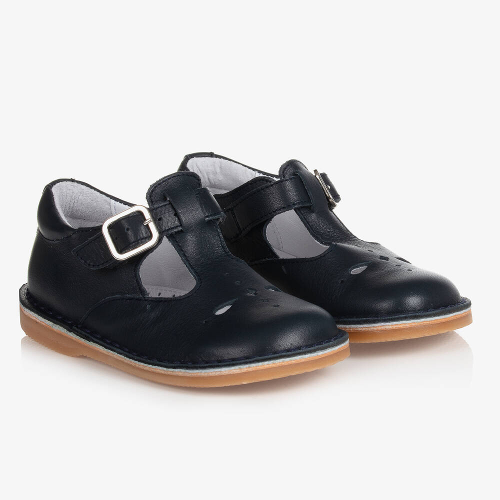 Jacadi Paris - Chaussures bleu marine en cuir | Childrensalon