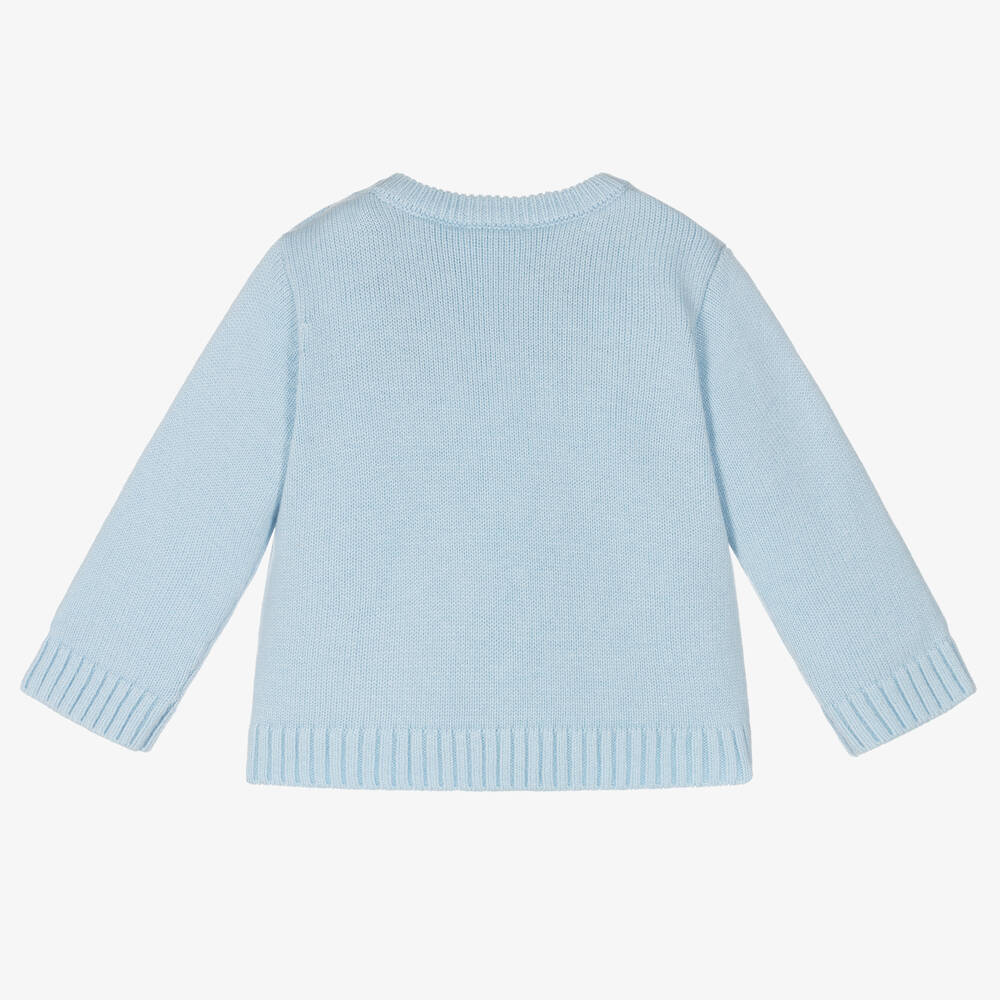 Jacadi Paris-Голубой шерстяной свитер со снеговиком | Childrensalon Outlet