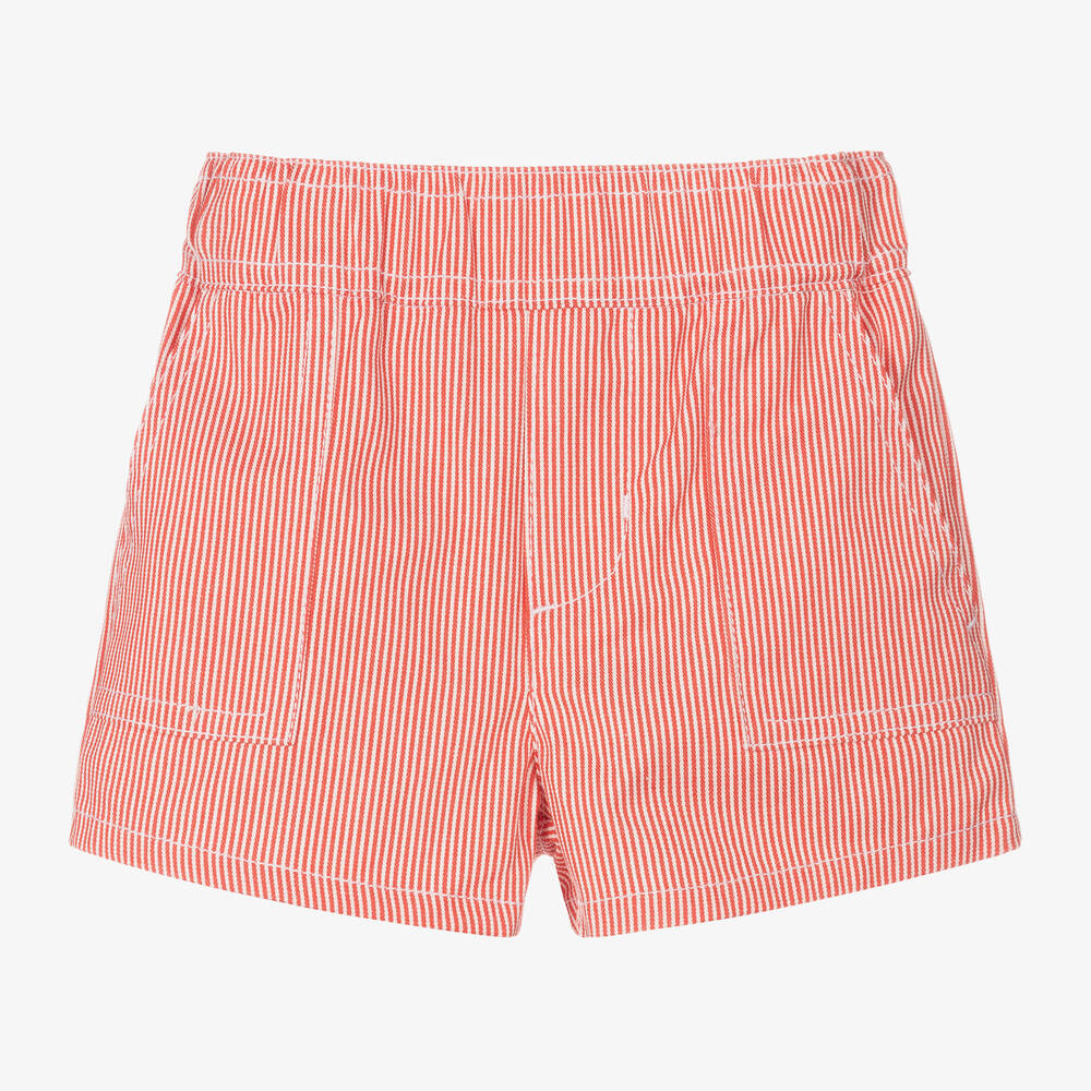 Jacadi Paris - Red Stripe Cotton Shorts | Childrensalon