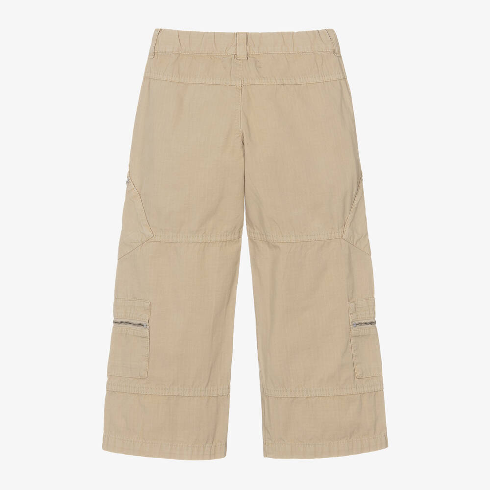 JACQUEMUS-بنطلون كارغو قطن لون بيج | Childrensalon Outlet