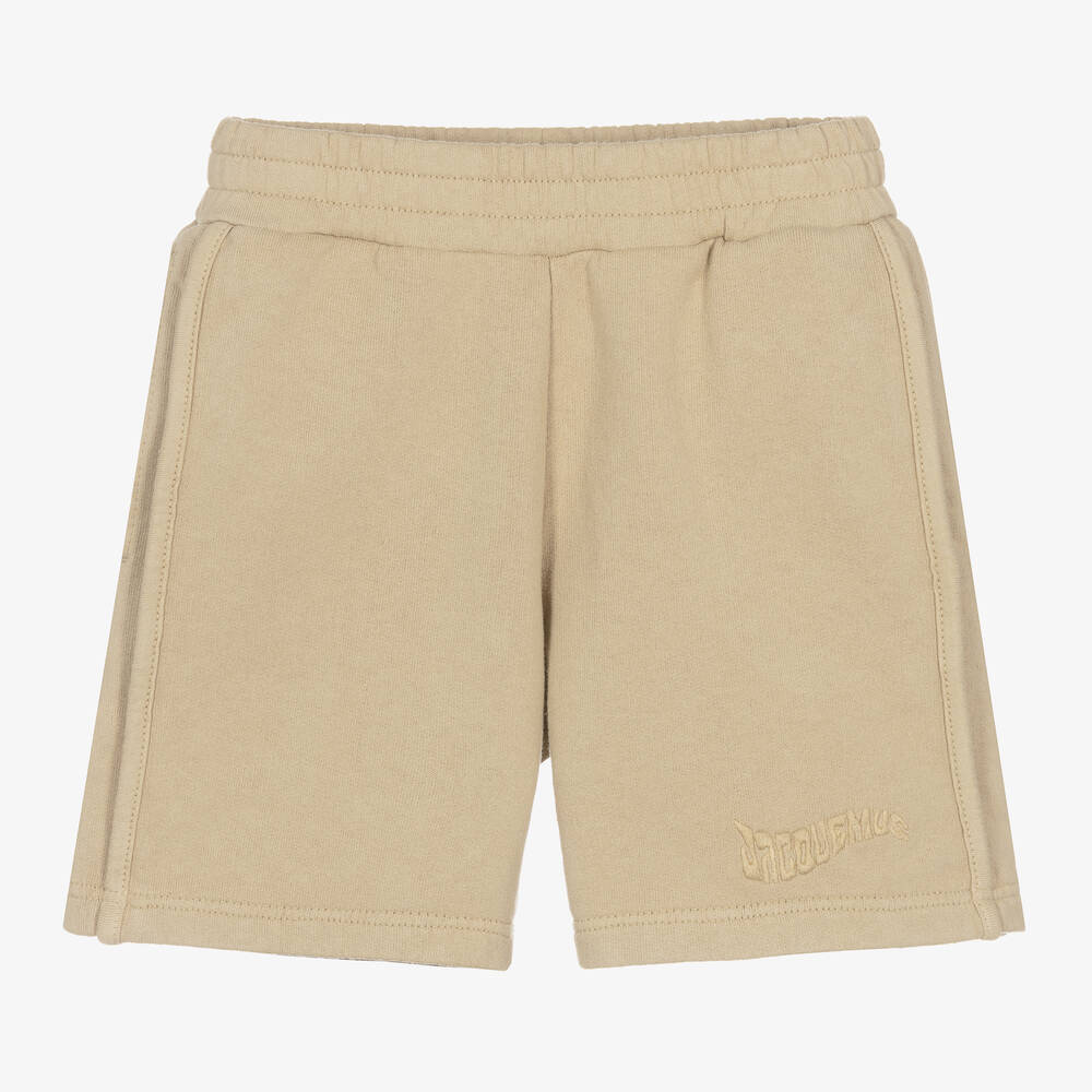 JACQUEMUS-Beige Cotton Jersey Shorts | Childrensalon Outlet