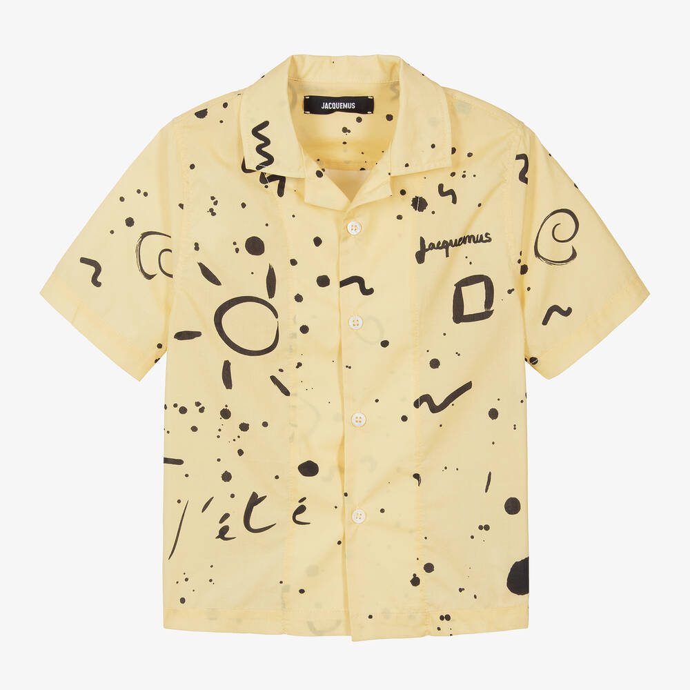 JACQUEMUS-Boys Yellow Cotton Shirt | Childrensalon Outlet