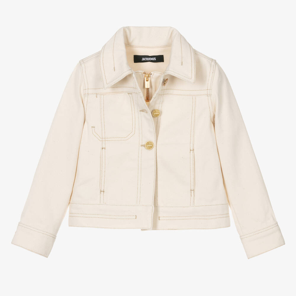 JACQUEMUS-Кремовая джинсовая куртка из хлопка | Childrensalon Outlet