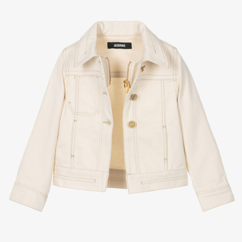 JACQUEMUS-Кремовая джинсовая куртка из хлопка | Childrensalon Outlet