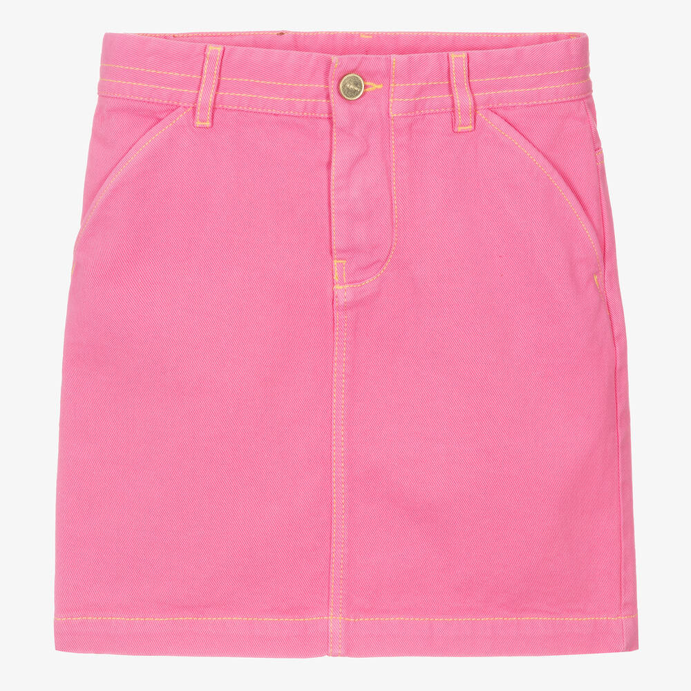JACQUEMUS-Teen Girls Pink Denim Skirt | Childrensalon Outlet
