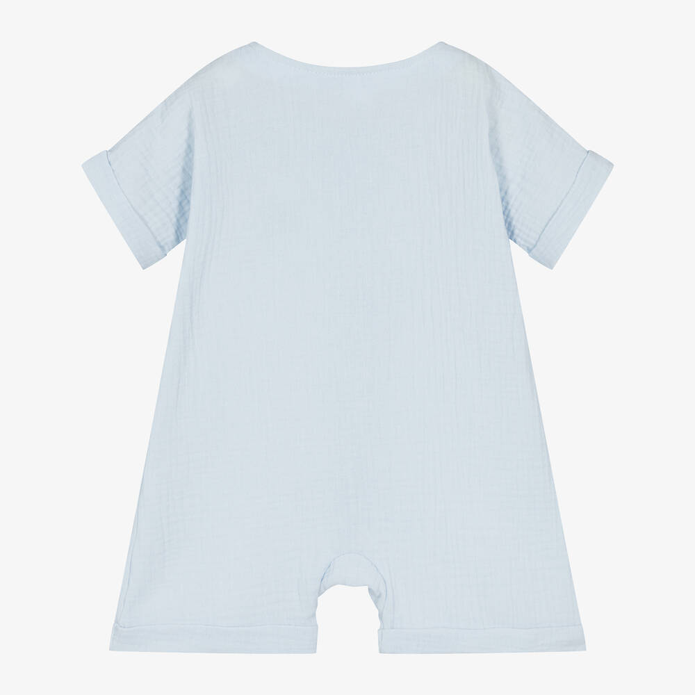 Jamiks-تبّان قطن عضوي موسلين لون أزرق فاتح للمواليد | Childrensalon Outlet