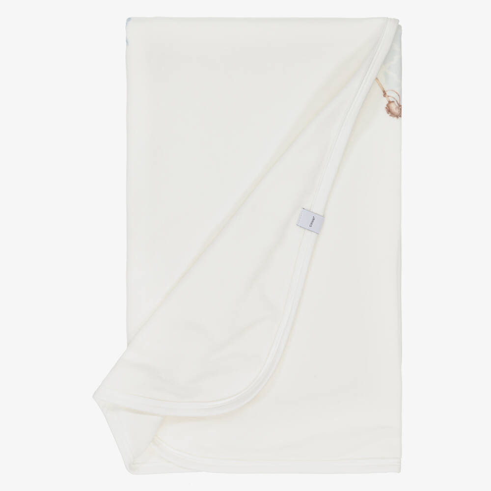 Jamiks-Baby Boys Ivory Velour Rocking Horse Blanket (85cm) | Childrensalon Outlet