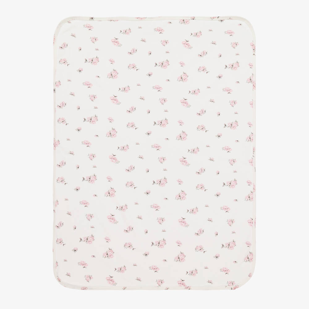 Jamiks-Baby Girls Ivory Cotton Swaddle (100cm) | Childrensalon Outlet