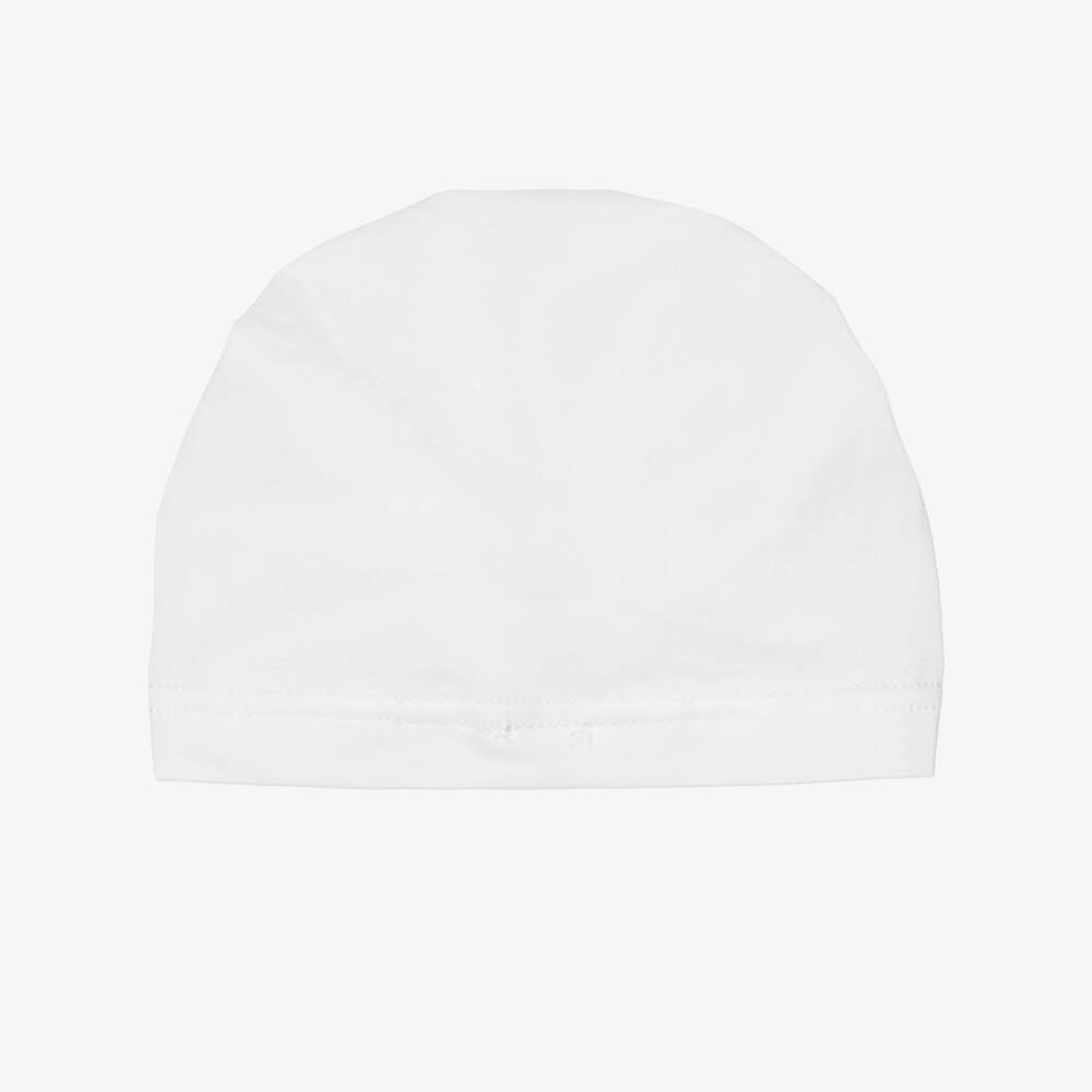 Jamiks-Baby Girls Ivory Floral Cotton Jersey Hat | Childrensalon Outlet