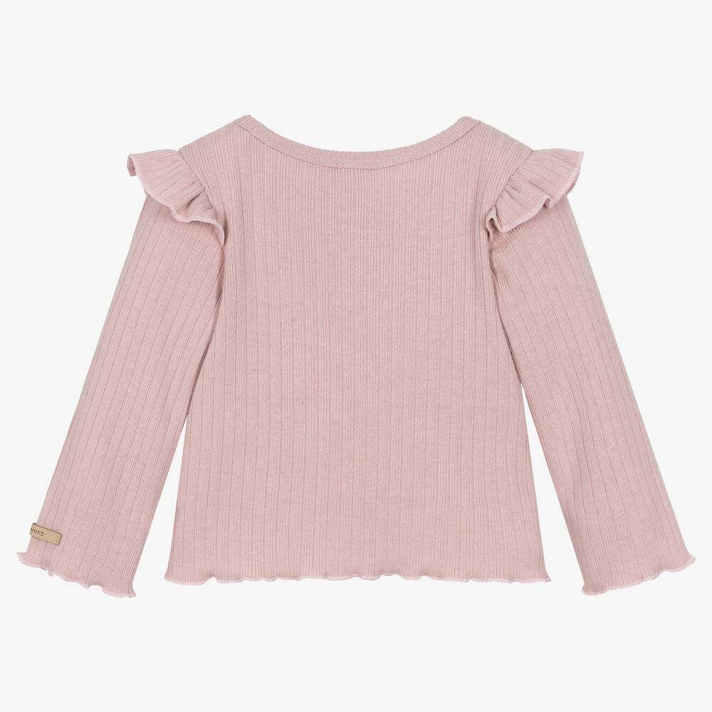 Jamiks-توب بطبعة بير مزيج فيسكوز لون زهري للمولودات | Childrensalon Outlet