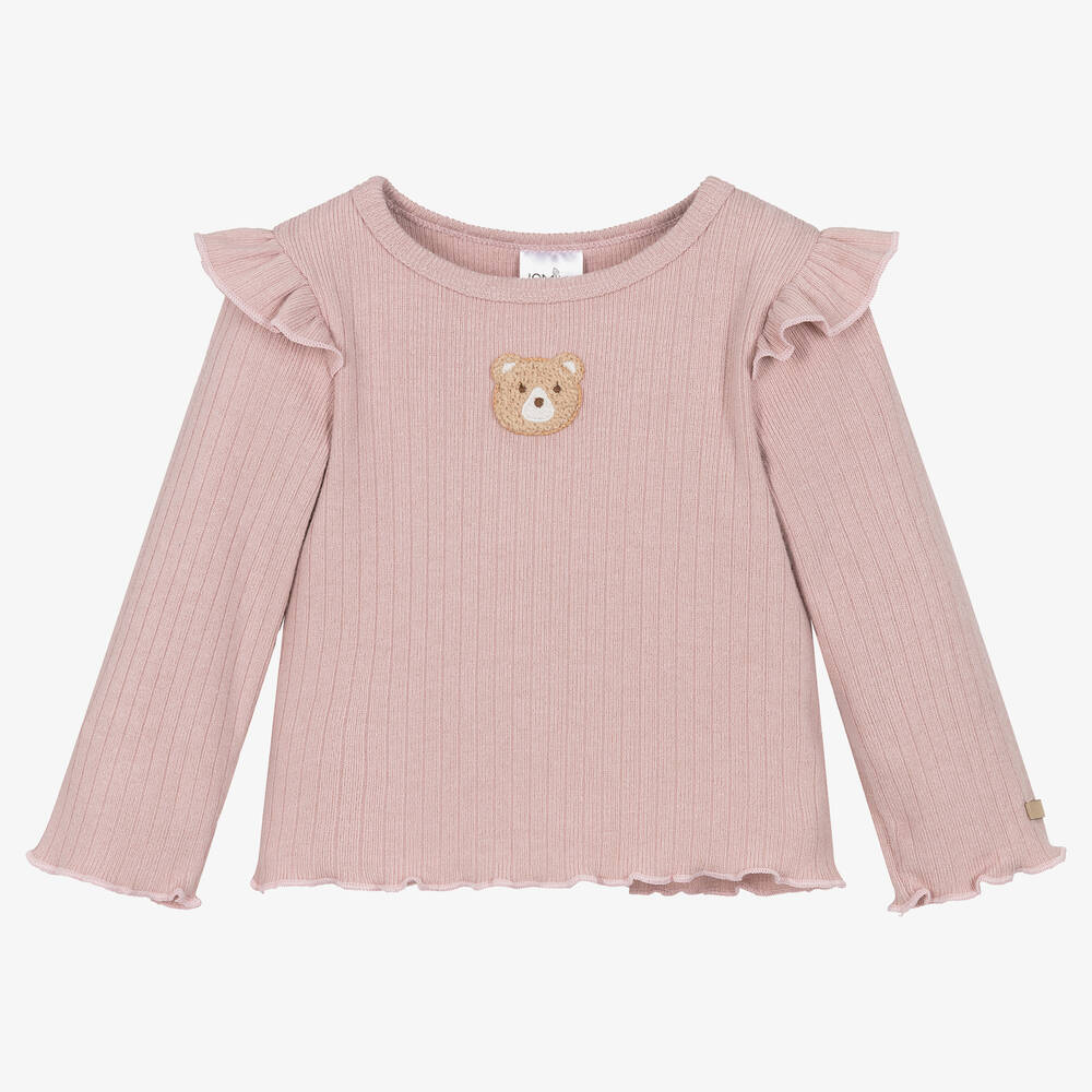 Jamiks - Baby Girls Pink Bear Top | Childrensalon