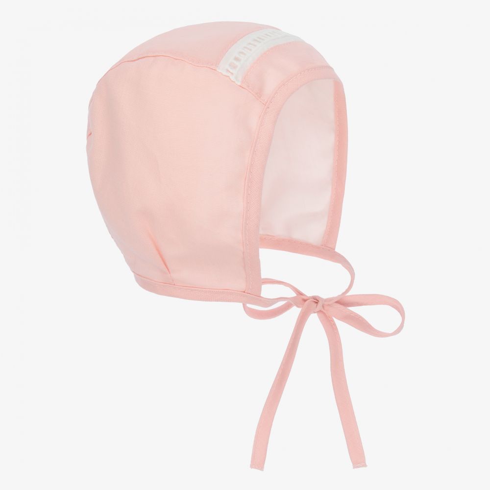 Jamiks-Baby Girls Pink Cotton Bonnet | Childrensalon Outlet