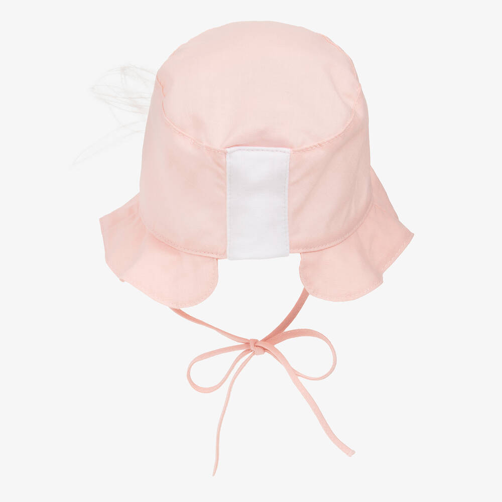 Jamiks-Baby Girls Pink Organic Cotton Hat | Childrensalon Outlet
