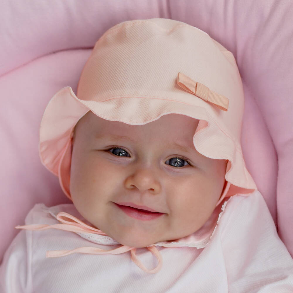 Jamiks-قبعة قطن عضوي لون زهري للمولودات | Childrensalon Outlet