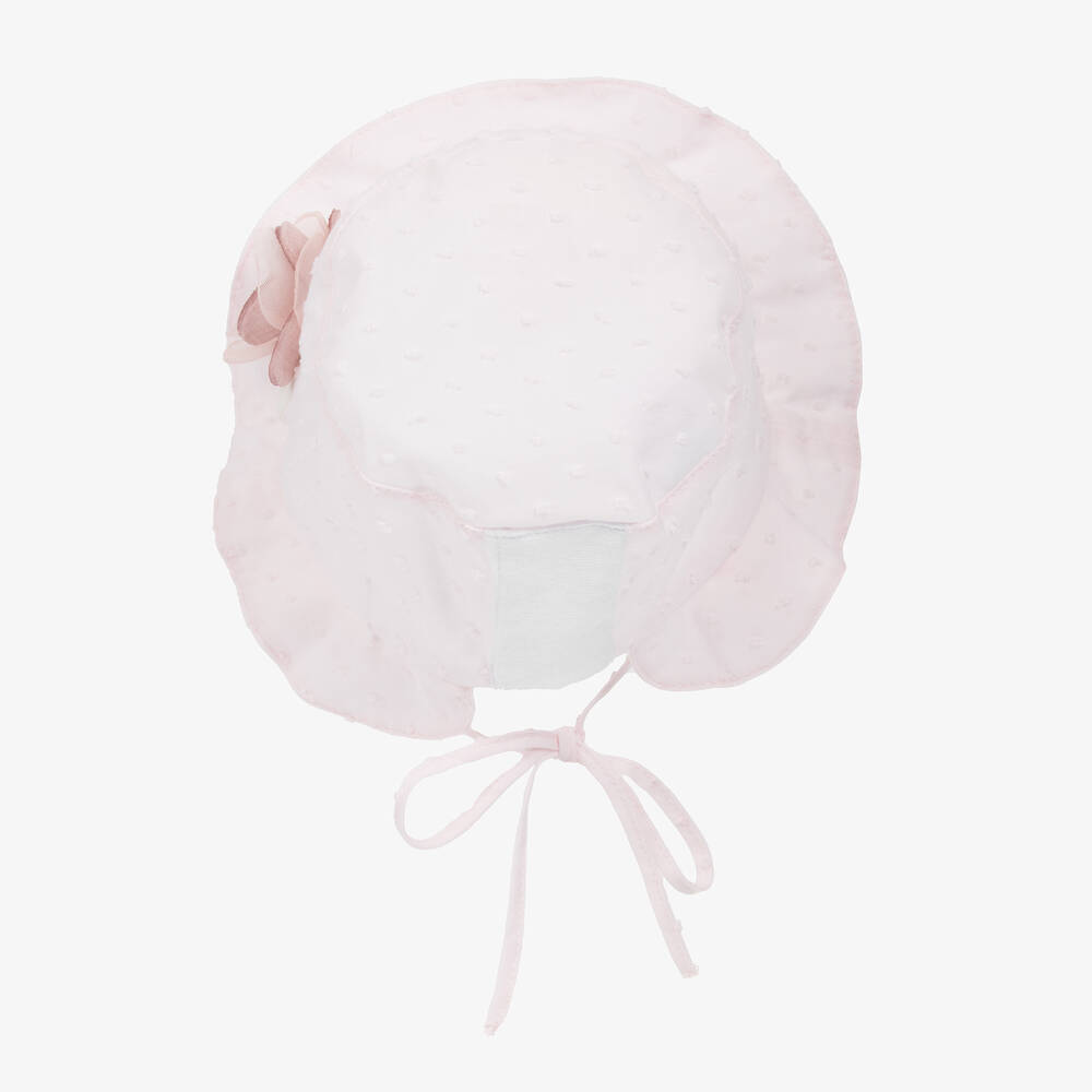 Jamiks-Розовый чепчик из хлопка плюмети | Childrensalon Outlet