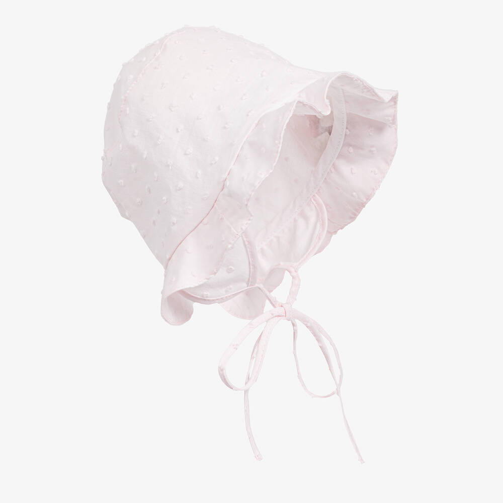 Jamiks - Chapeau rose en plumetis de coton  | Childrensalon