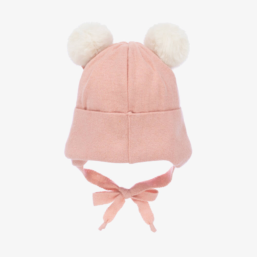Jamiks-Baby Girls Pink Pom-Pom Hat | Childrensalon Outlet